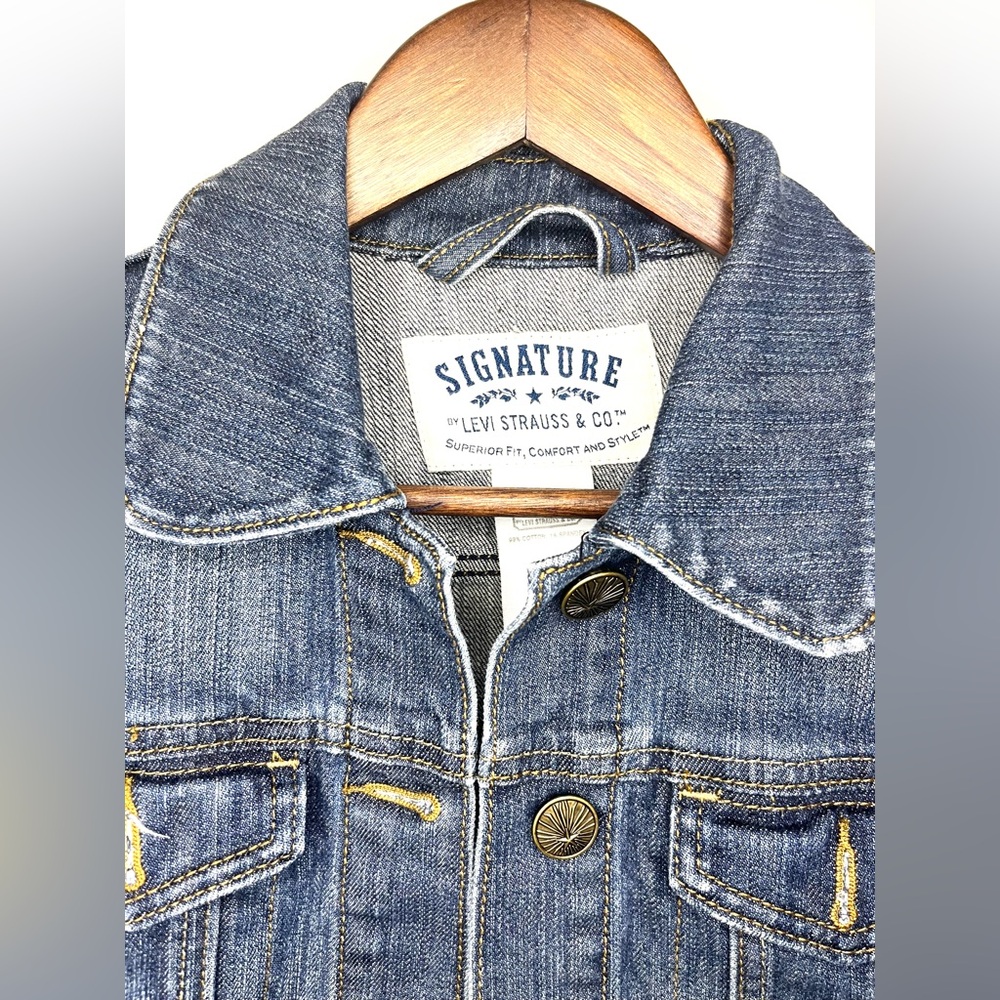 LEVI’S‎ Signature Levi Stauss & Co Denim Button Down Up Trucker Jacket | Small - Picture 2 of 11